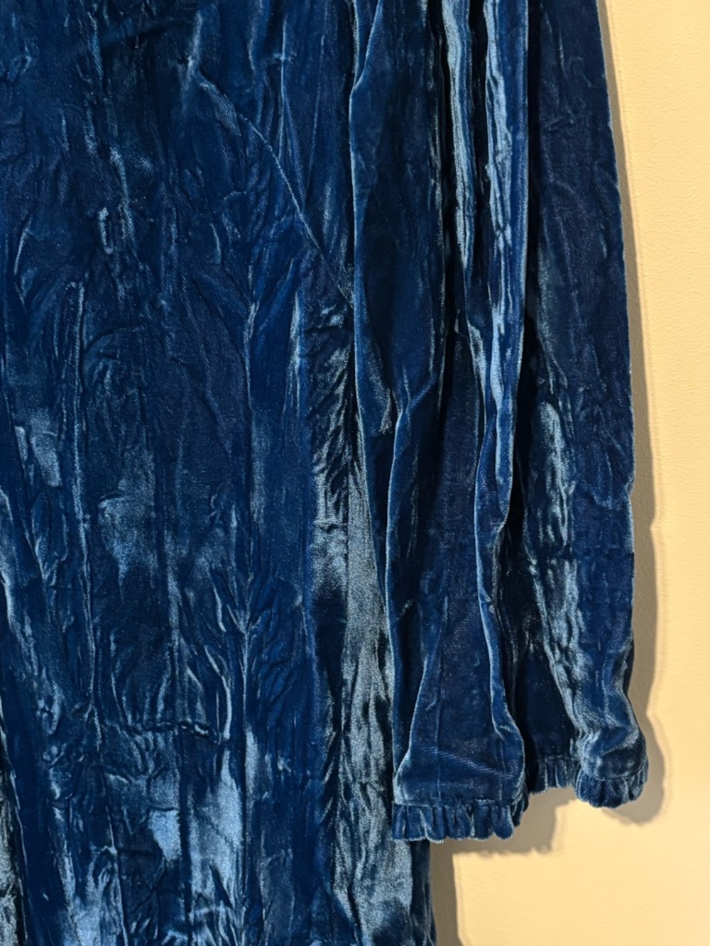 Shoshanna Midnight Blue Crushed Velvet Mini Dress - Picture 3 of 10